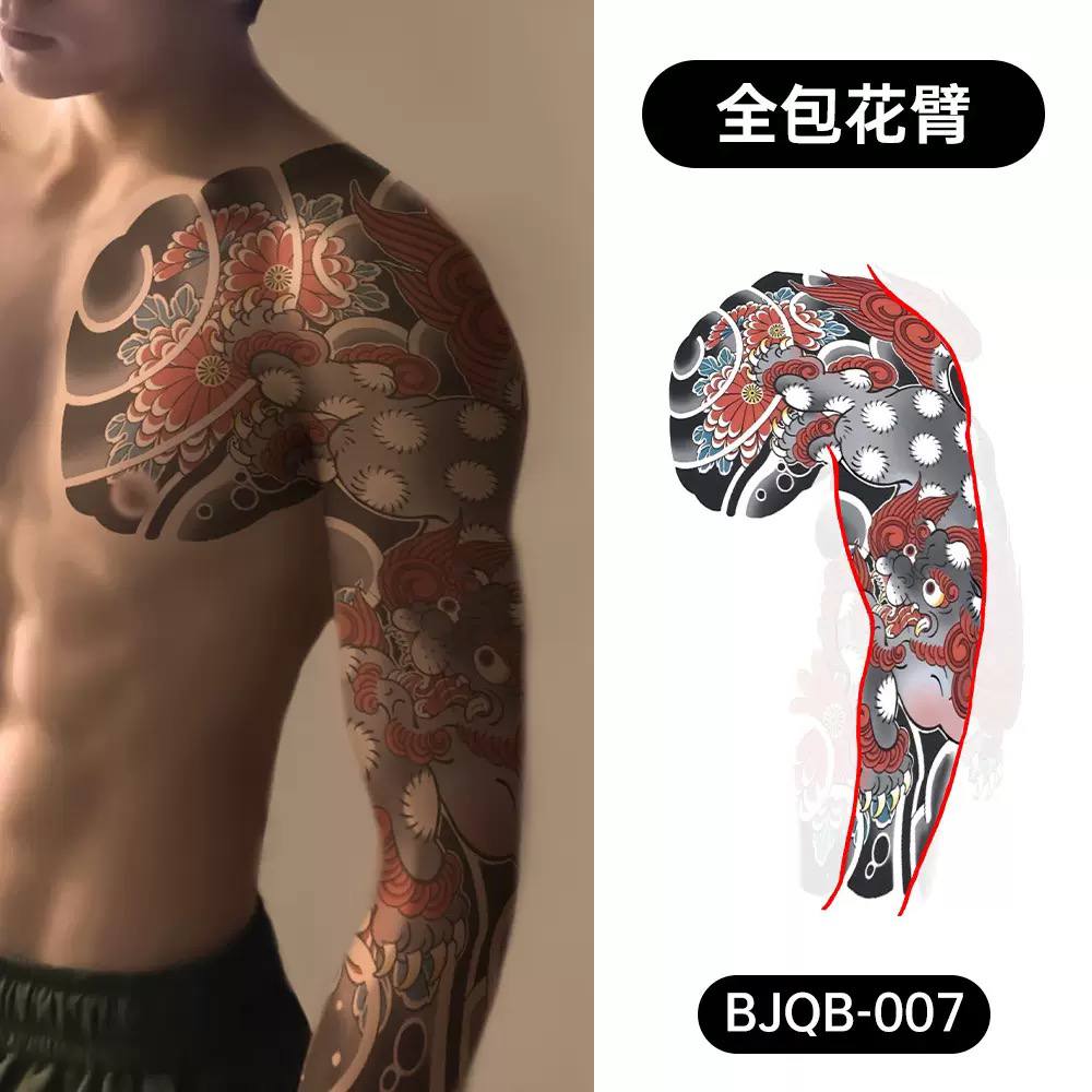 Тату‑наклейка — китайский традиционный стиль, водонепроницаемая и потостойкая. Подходит для всей руки, универсальна и популярна на праздниках и вечеринках. — изображение 2