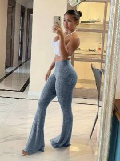 Женские спортивные леггинсы с эффектом 'медового попа' — высокая посадка, эластичная ткань, подчёркивающая фигуру. — изображение 5