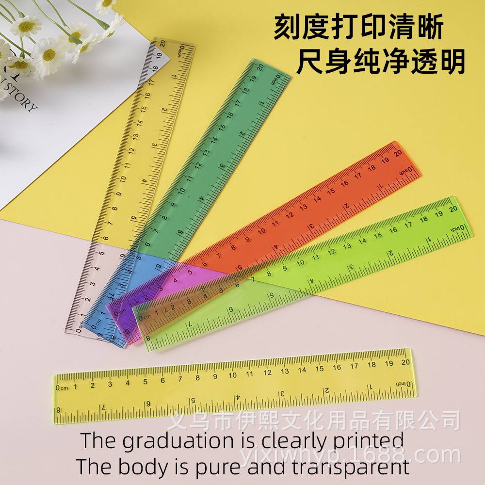 Пластиковая линейка 20 см — яркая и прочная, идеально подходит для школьников. — изображение 4