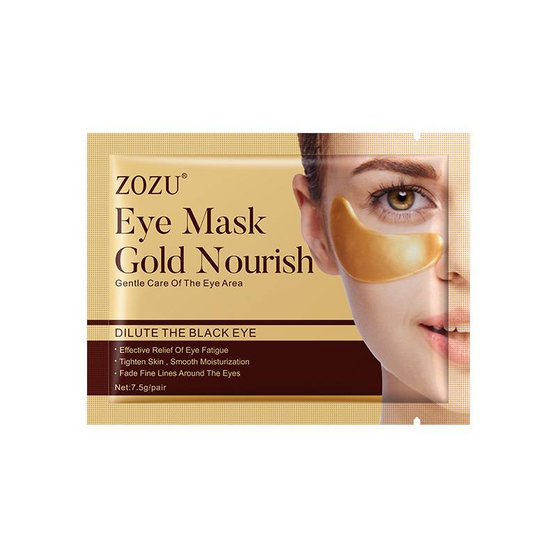 Увлажняющие и освежающие патчи для кожи вокруг глаз. Обогащены экстрактом маша (зелёных бобов) и частицами золота. Вес: 7.5 г / 1 пара в упаковке. — изображение 3