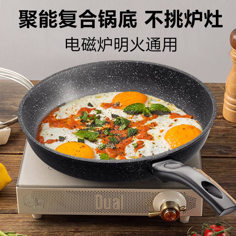 Сковорода‑блинница с плоским дном из майфань‑покрытия (маерстоуна), антипригарная, универсальная для всех плит, для дома — для стейка и блинов — изображение 4