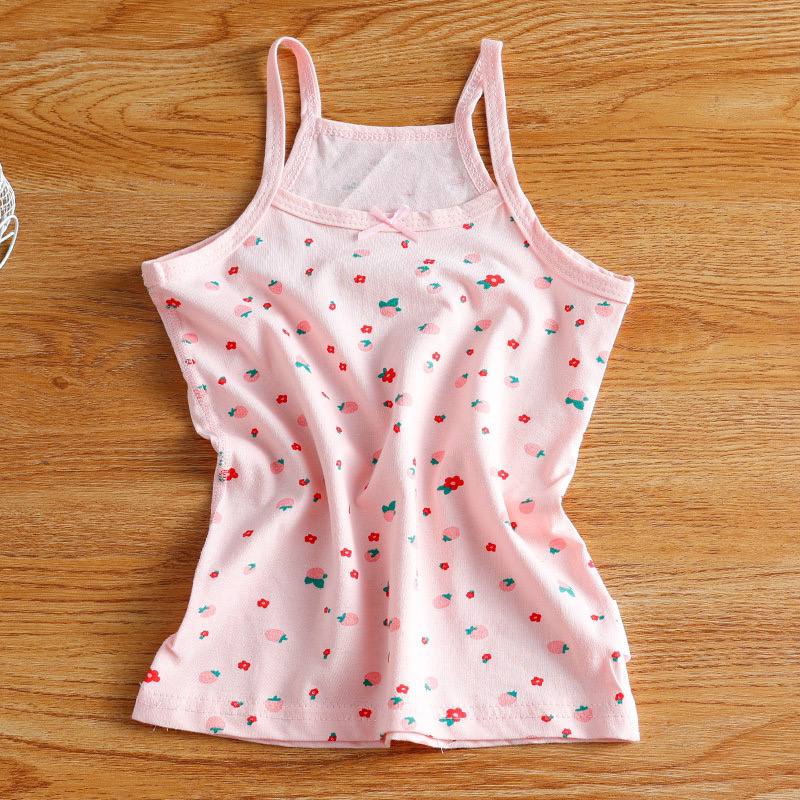 Детская хлопковая майка на бретелях с бантиком — тонкая, без рукавов, для девочек (на все сезоны) — изображение 3