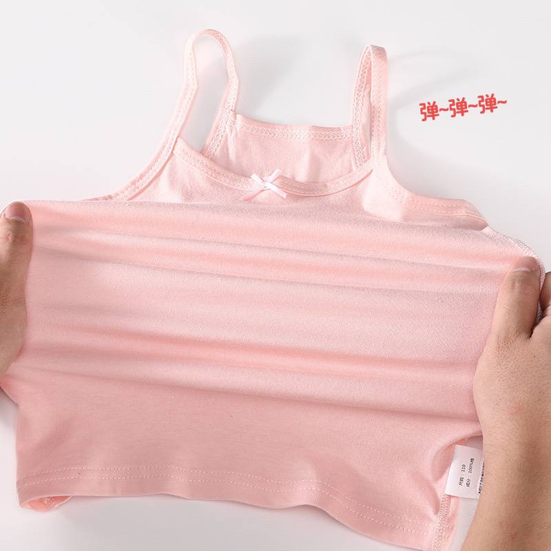 Детская хлопковая майка на бретелях с бантиком — тонкая, без рукавов, для девочек (на все сезоны) — изображение 5