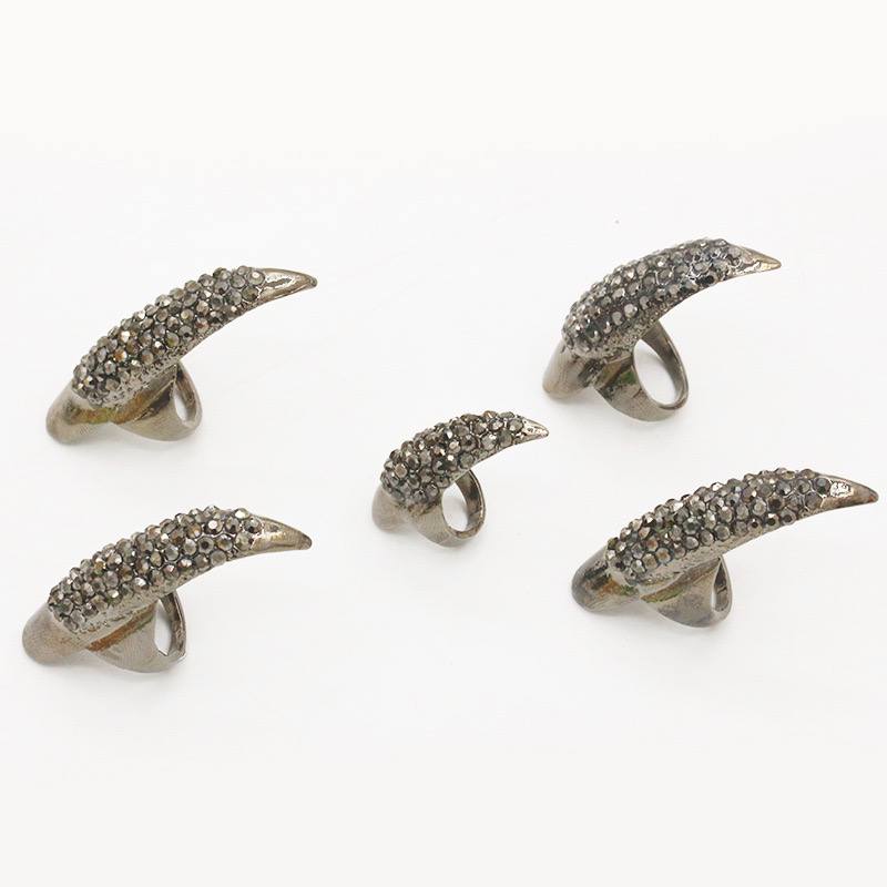 Ретро-кольцо в виде орлиного когтя с камнем, винтажный стиль — изображение 4