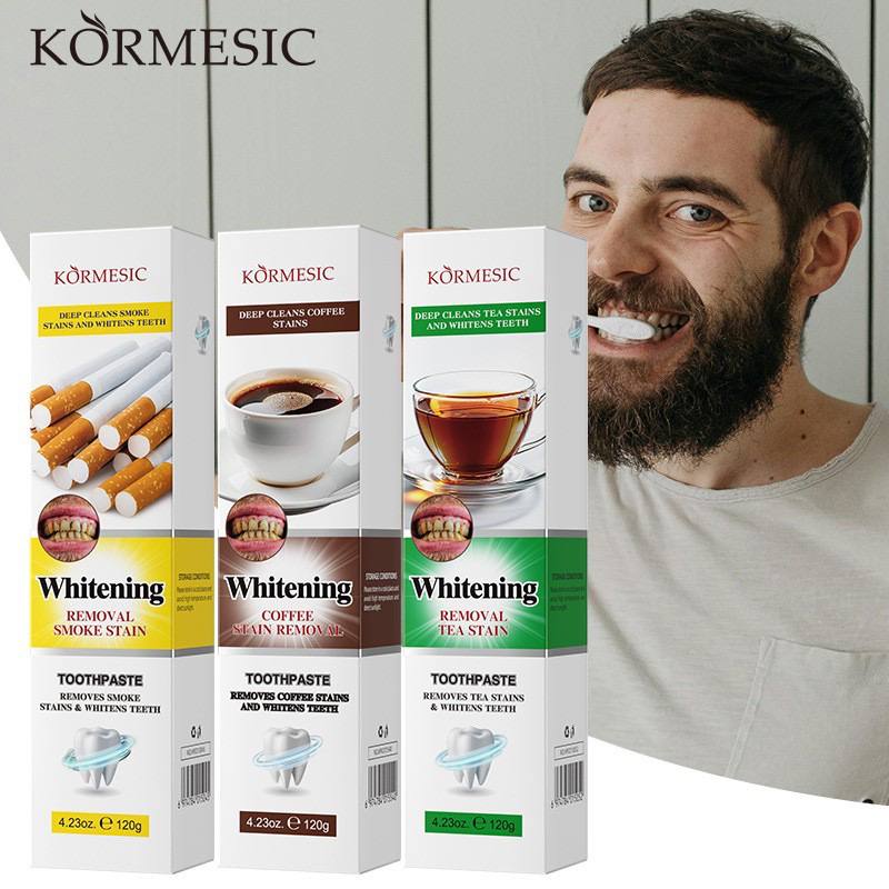 Отбеливающая зубная паста KORMESIC — уход за полостью рта, свежесть и чистота, подходит для повседневного использования.