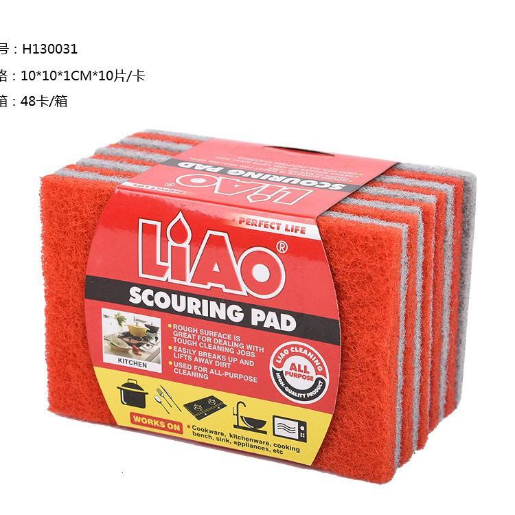 Набор из 10 многофункциональных кухонных мочалок. Подходят для мытья посуды, антипригарной посуды и масляных загрязнений. — изображение 4