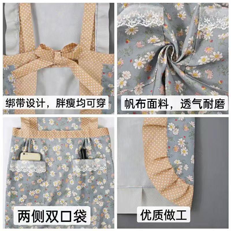 Стильный кухонный фартук-комбинезон из плотной ткани. Удобный, износостойкий, для дома и работы. — изображение 4