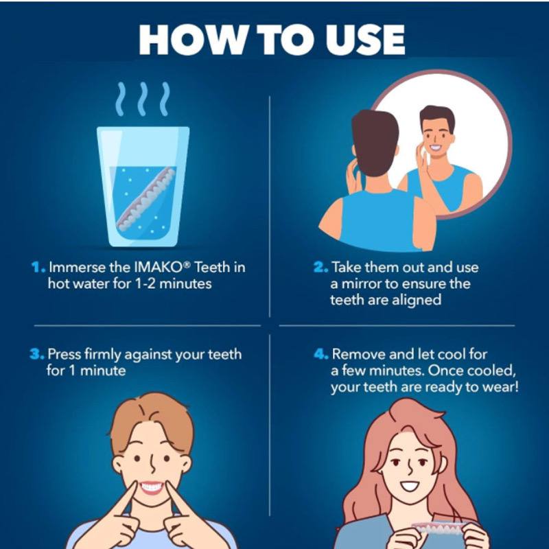 Четвертое поколение силиконовых зубных накладок Instant Smile — имитация зубных протезов для быстрой и естественной улыбки. Легко надеваются, обеспечивают эффект отбеливания. — изображение 4