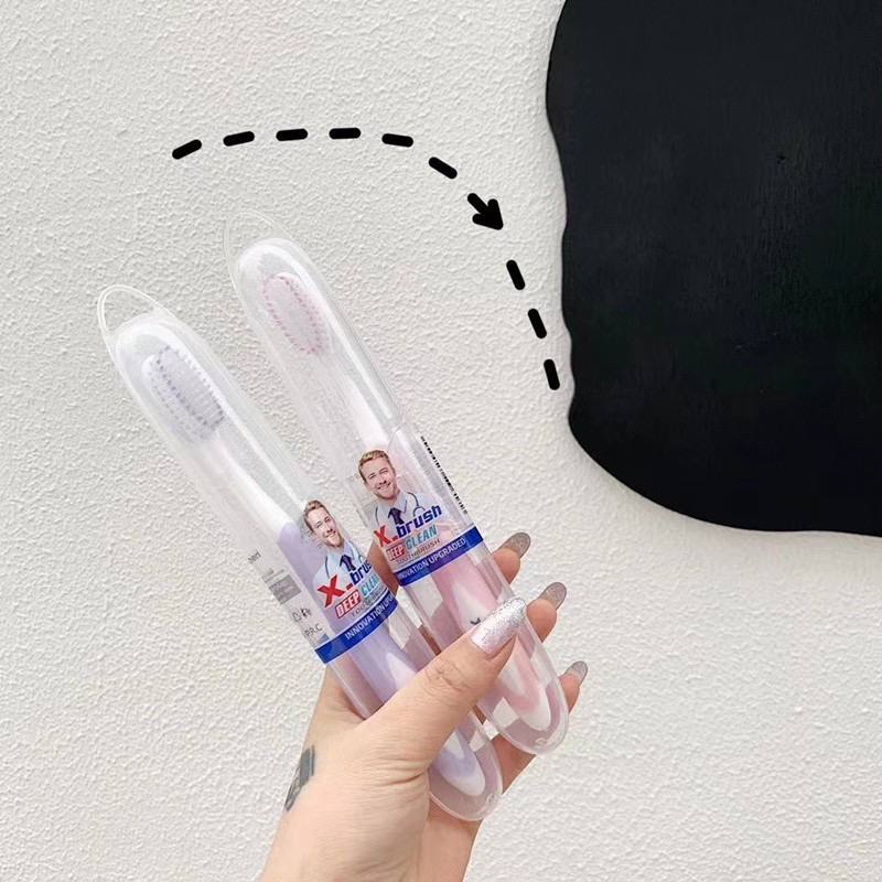 Бамбуковая зубная щётка с мягкой угольной щетиной, для взрослых, в отдельной упаковке. (по 12 штук) — изображение 2