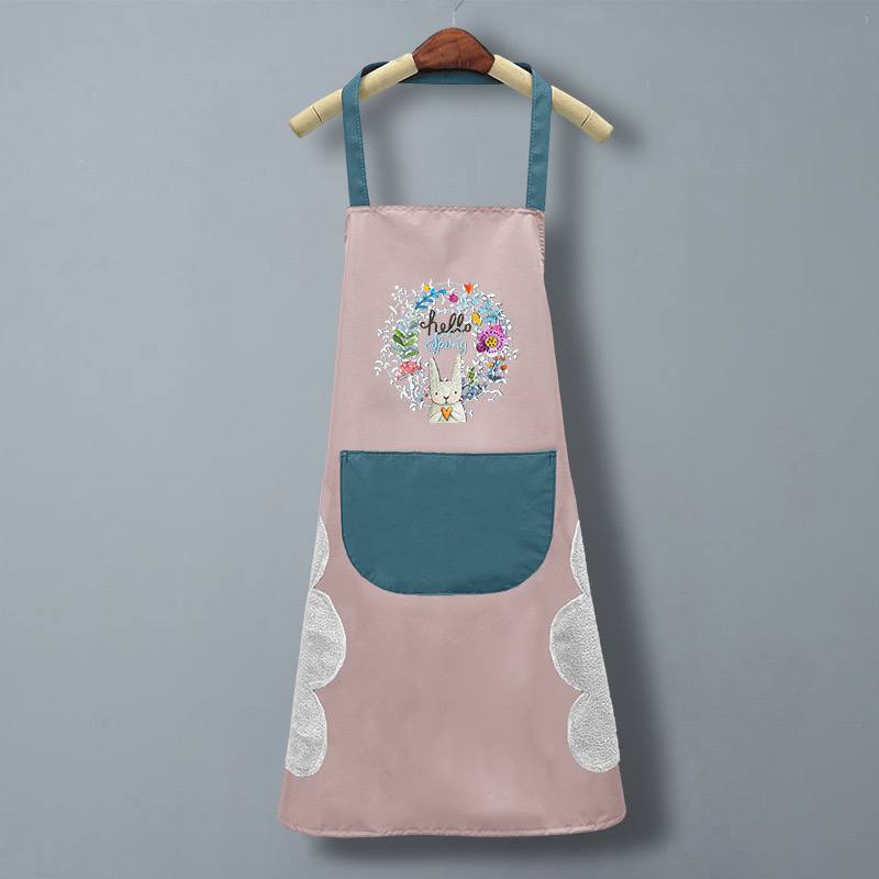 Водонепроницаемый маслостойкий кухонный фартук с принтом кролика. Удобен для защиты одежды. (по 2 штуки) — изображение 2