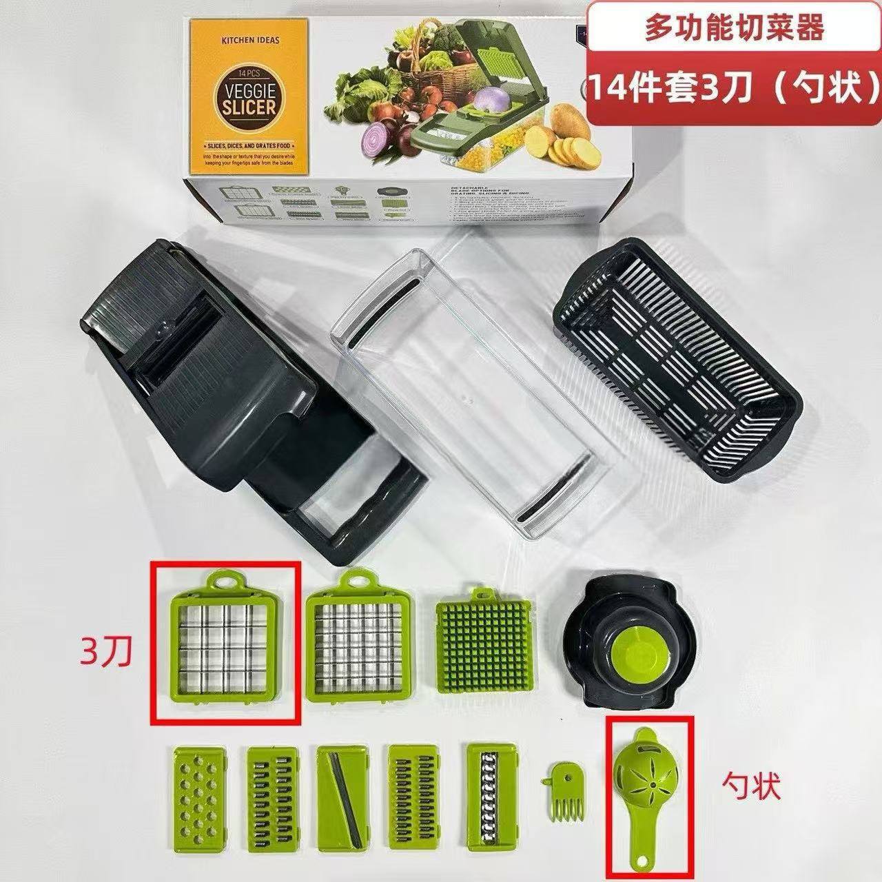 Многофункциональный кухонный прибор для измельчения, нарезки и чистки овощей — картофеля, редьки и других. Удобен для дома. — изображение 6