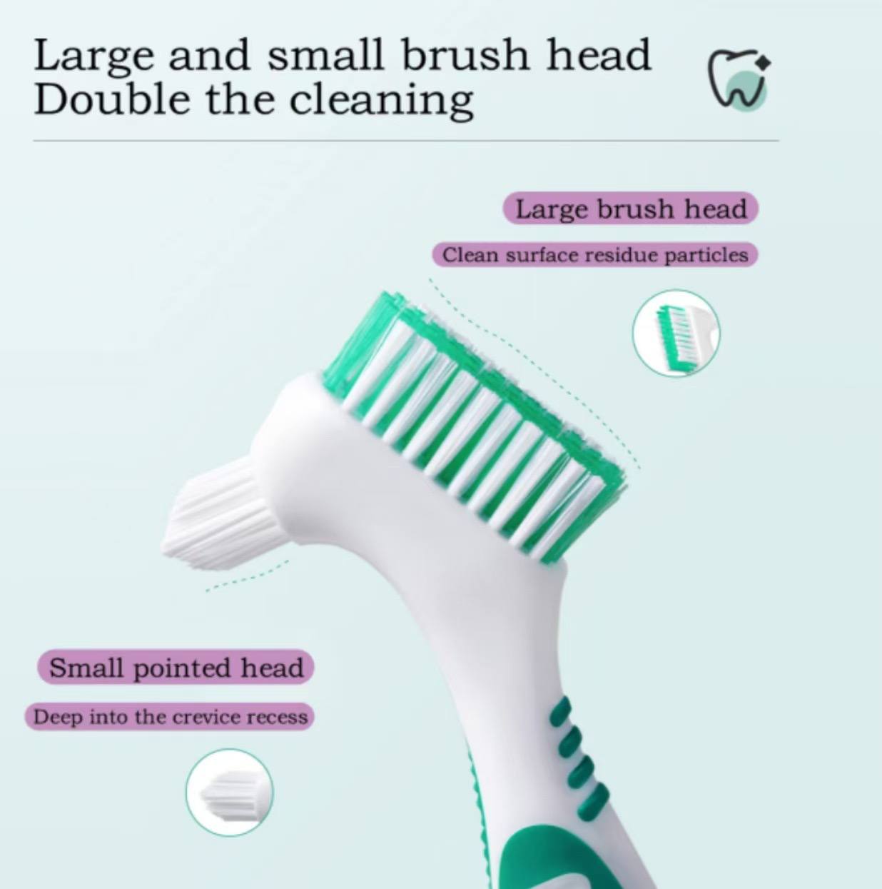 Цветные стоматологические щётки для чистки зубных протезов. Эффективны для ухода и поддержания гигиены. — изображение 3