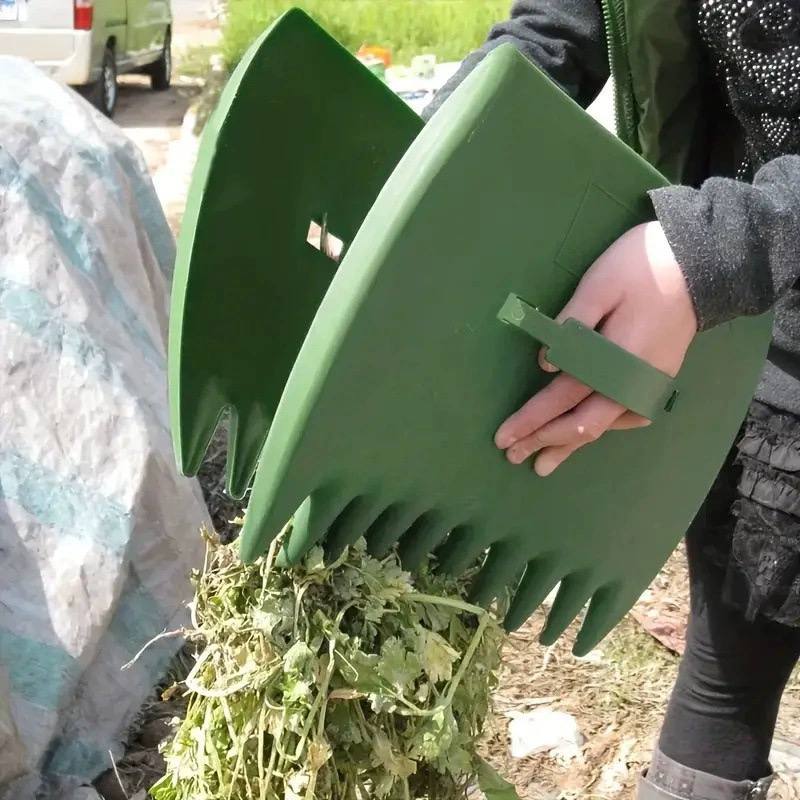 Пластиковые садовые грабли-зажимы для удобного сбора листвы и мусора. Лёгкие, прочные, идеально подходят для уборки клёновых и других листьев.